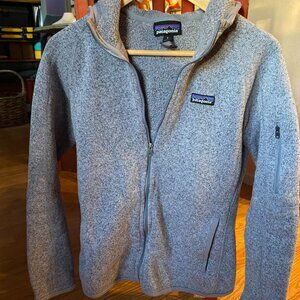 Patagonia Better Sweater Fleece Hoody Women's Grey Purple Full Zip - EUC - Small